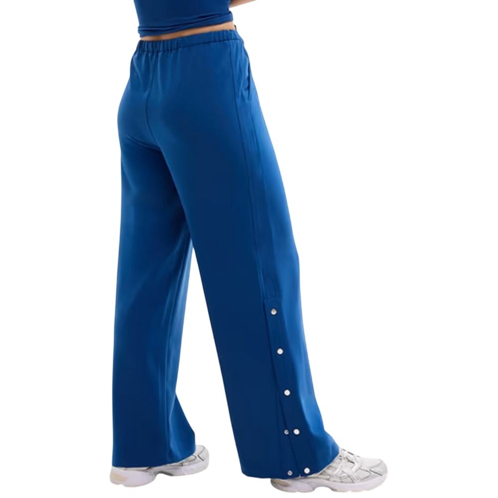 Athleta MVP Mid Rise Wide Leg Snap Pant Athletic Maritime Blue Women’s Size XXS